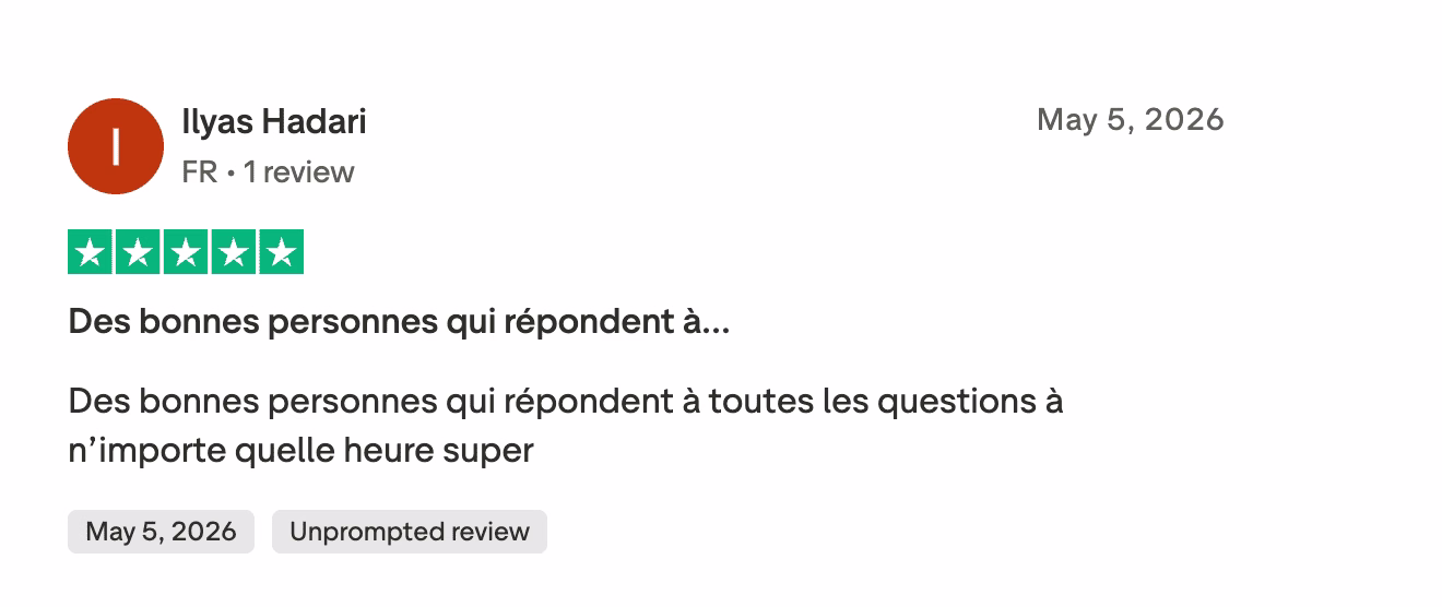 Avis Trustpilot   Ilyas Hadari