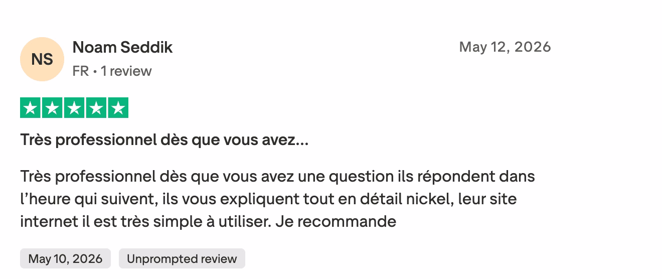 Avis Trustpilot   Noam Seddik
